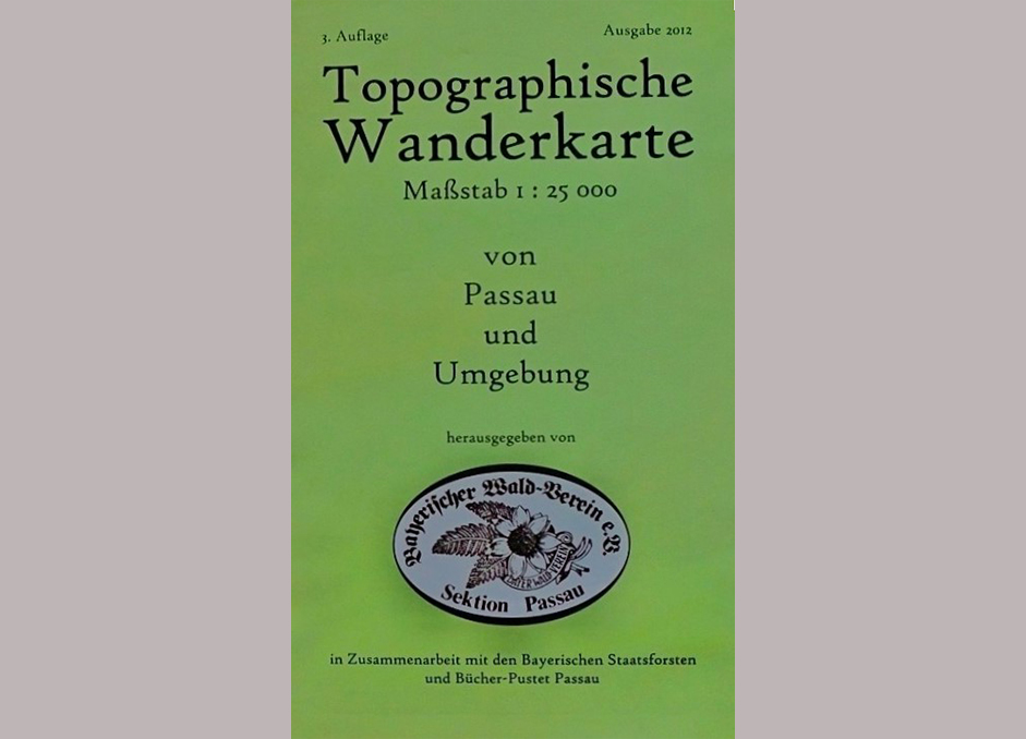 Topographic hiking map Passau & surroundings